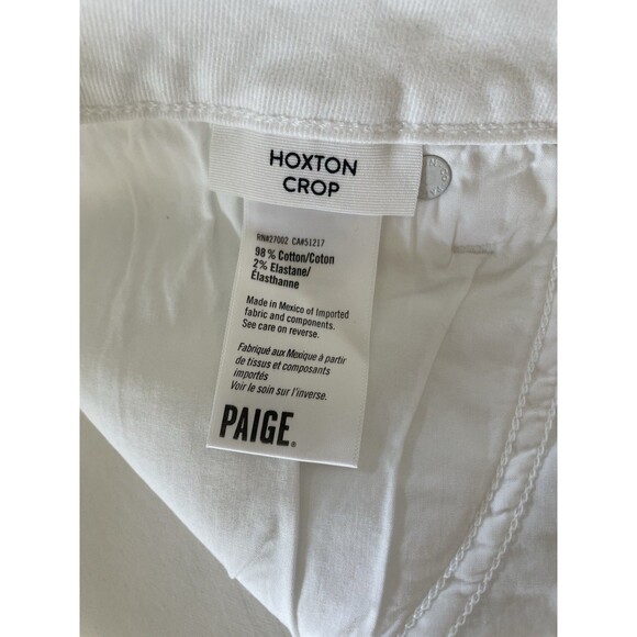 Paige Hoxton Crop High Rise Ultra Skinny Jeans Women’s 18W Plus Crisp White - Picture 13 of 16